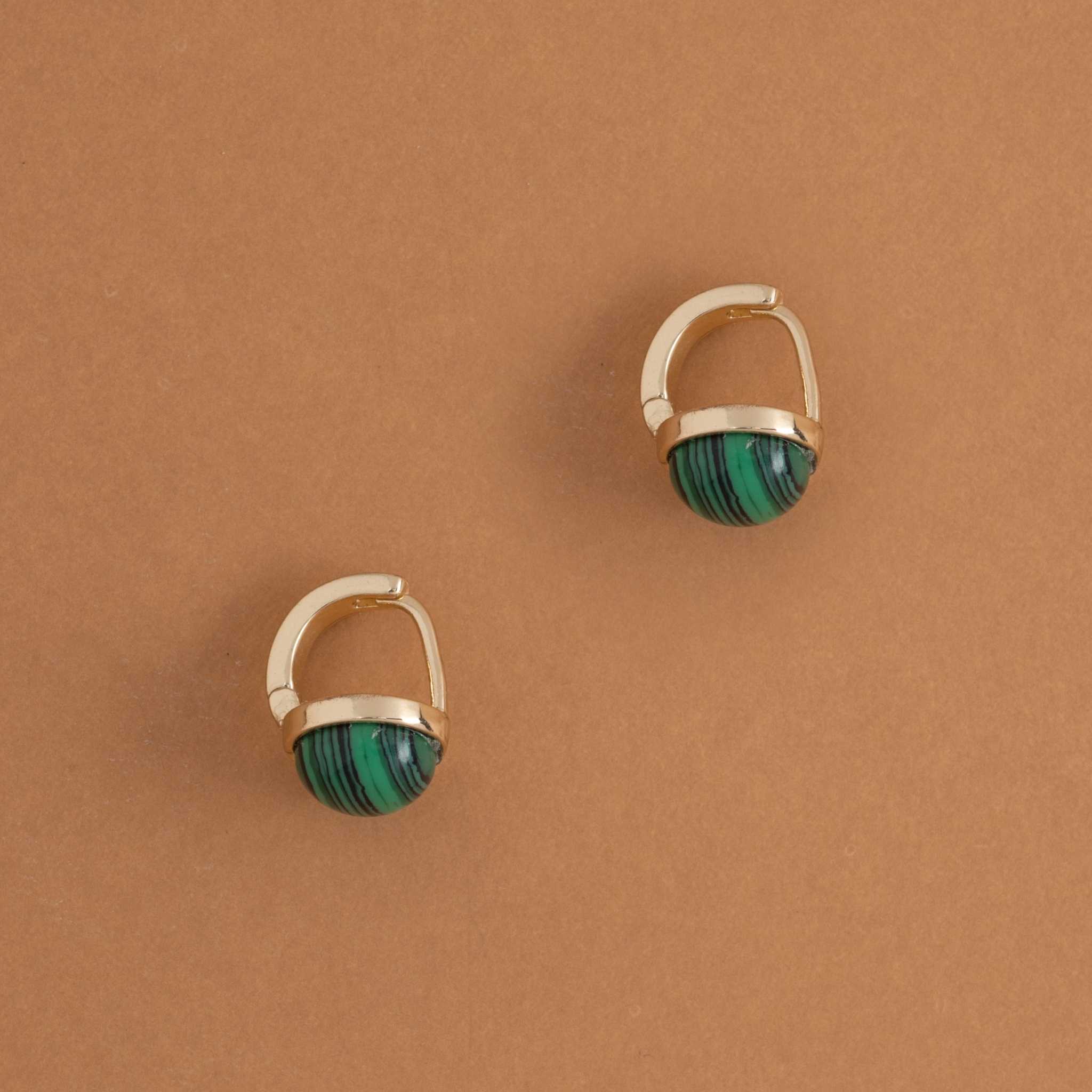 MALACHITE JELLY STUD EARRINGS