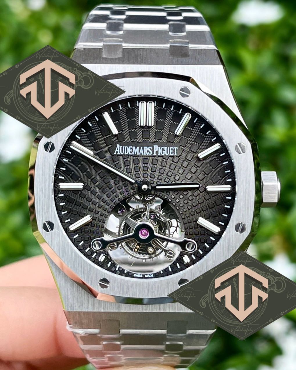 Audemars Piguet AP Royal Oak Selfwinding Flying Tourbillon 41mm. Grey Dial Ref.26522BC R8 V2