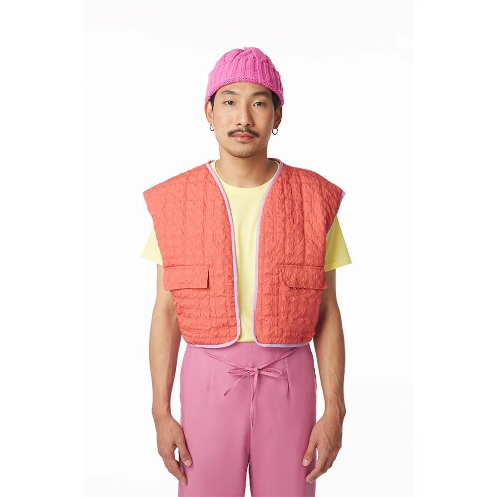 (50% OFF DEFECT) Bubble puffer vest in Copper