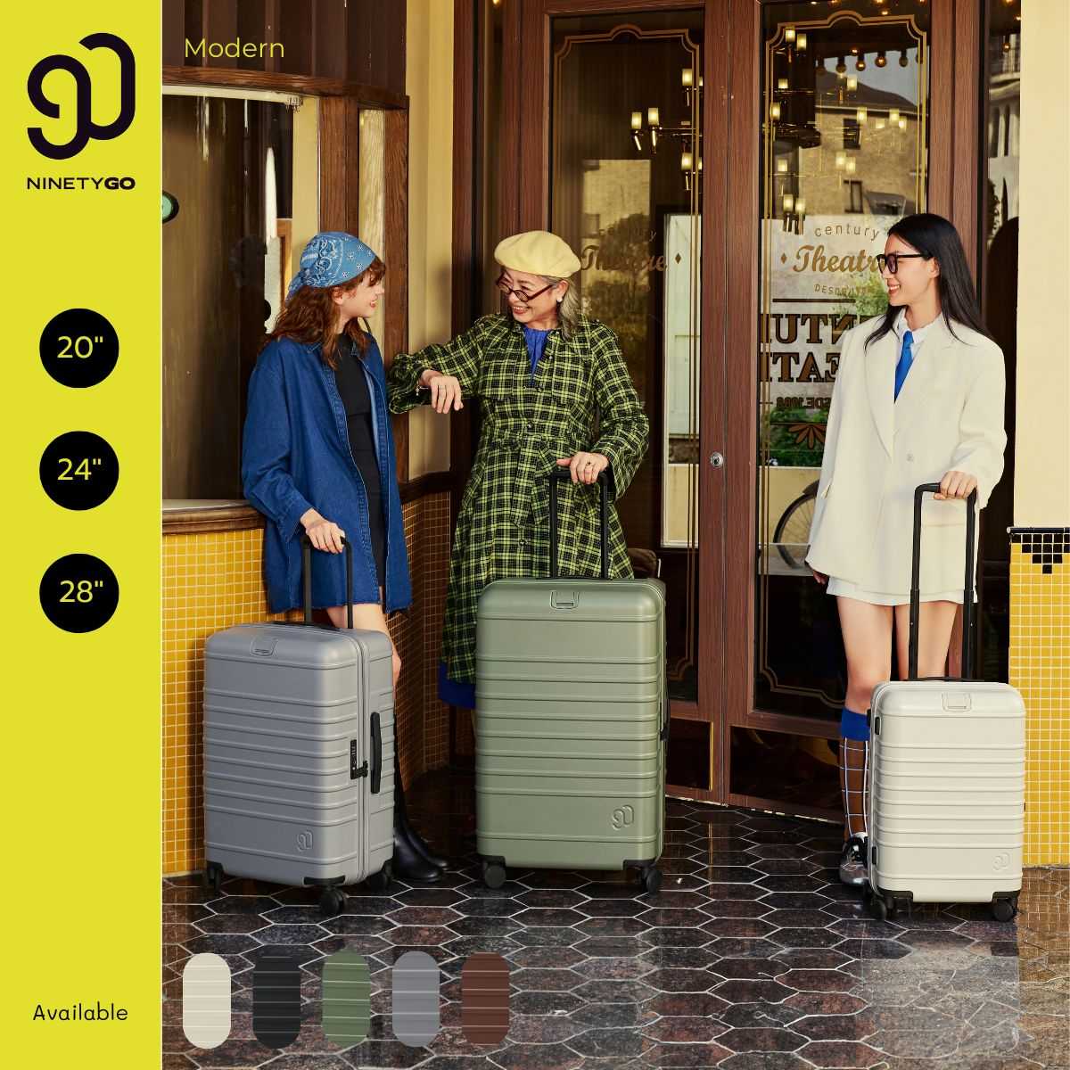 NinetyGo : กระเป๋าเดินทางแบบซิป รุ่นโมเดิร์น (Modern 90L04)