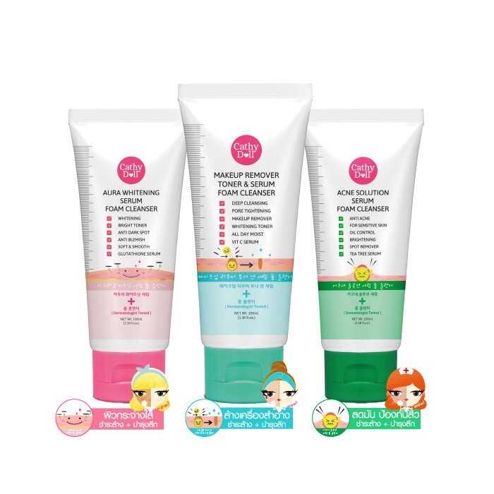 Cathy Doll Serum Foam Cleanser 3 สูตร ขนาด 100ml