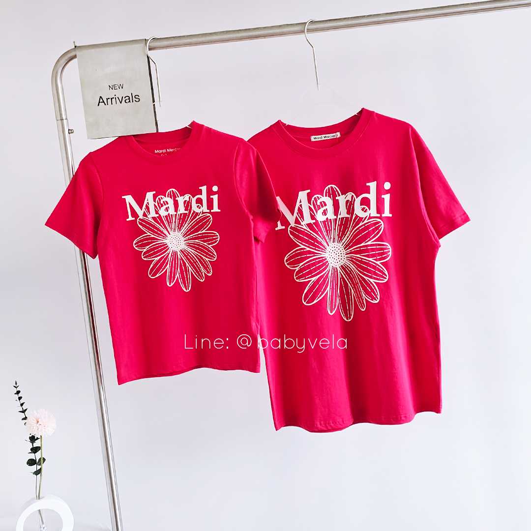 Mardi T-Shirt Flowermardi (Red Ivory)