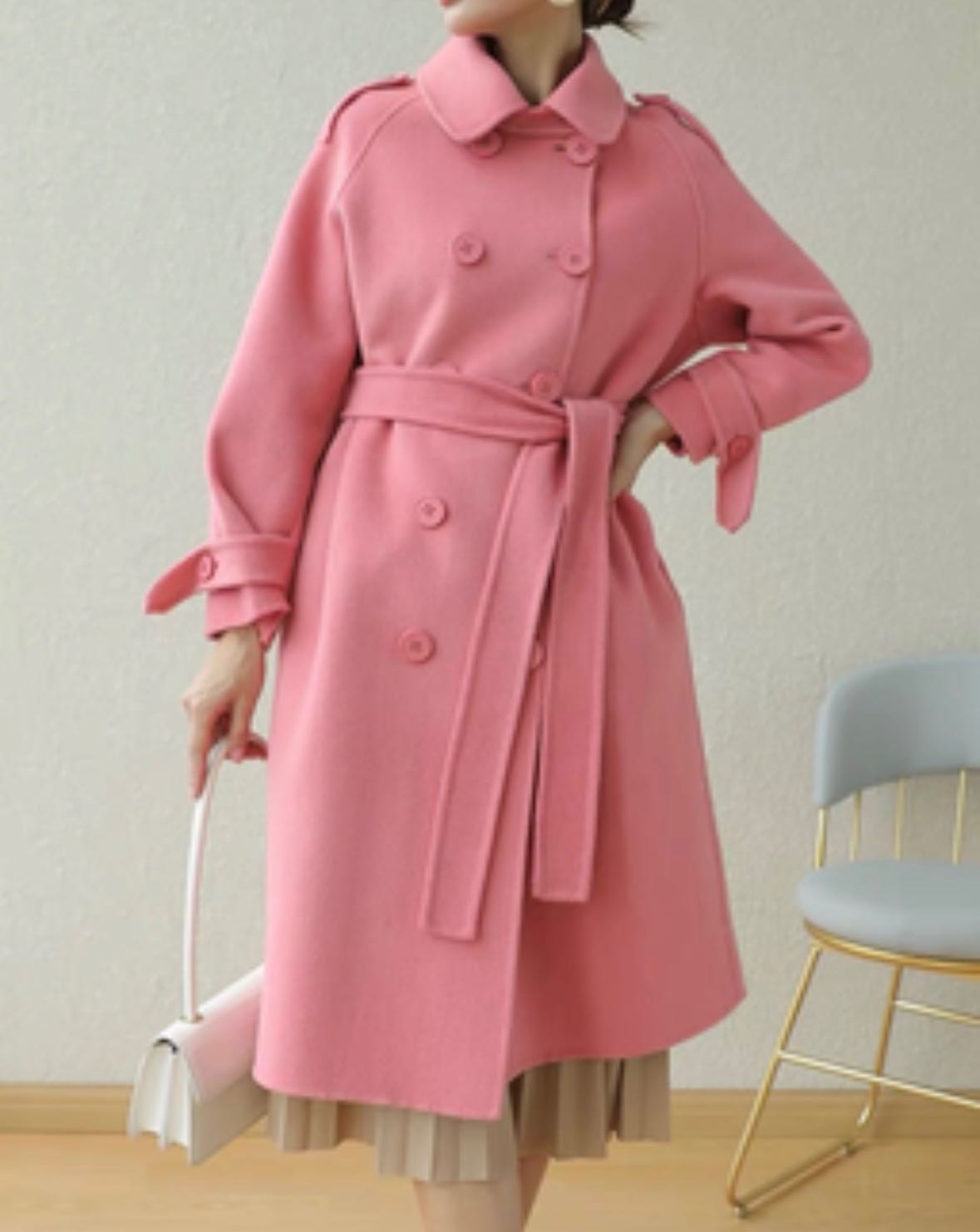 Sale wool ชมพู ผ้าหนาวกันหนาวได้ดี