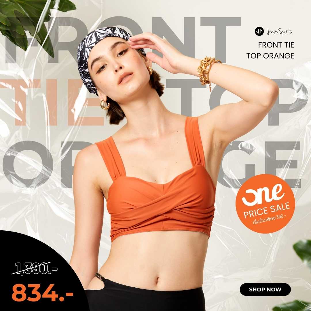 Front Tied Top (Orange)