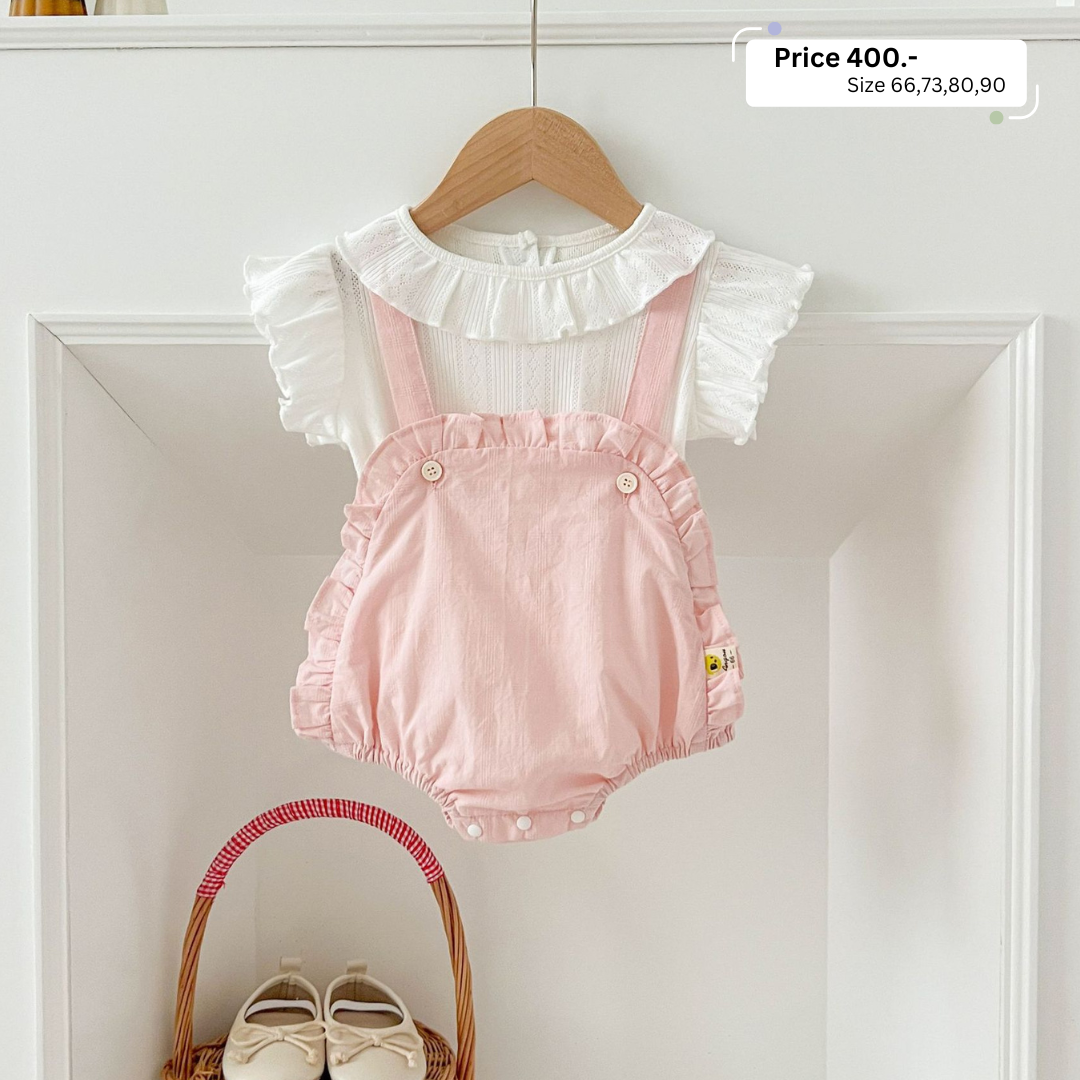เอี้ยมสีชมพูพร้อมเสื้อขาว (RP0446)