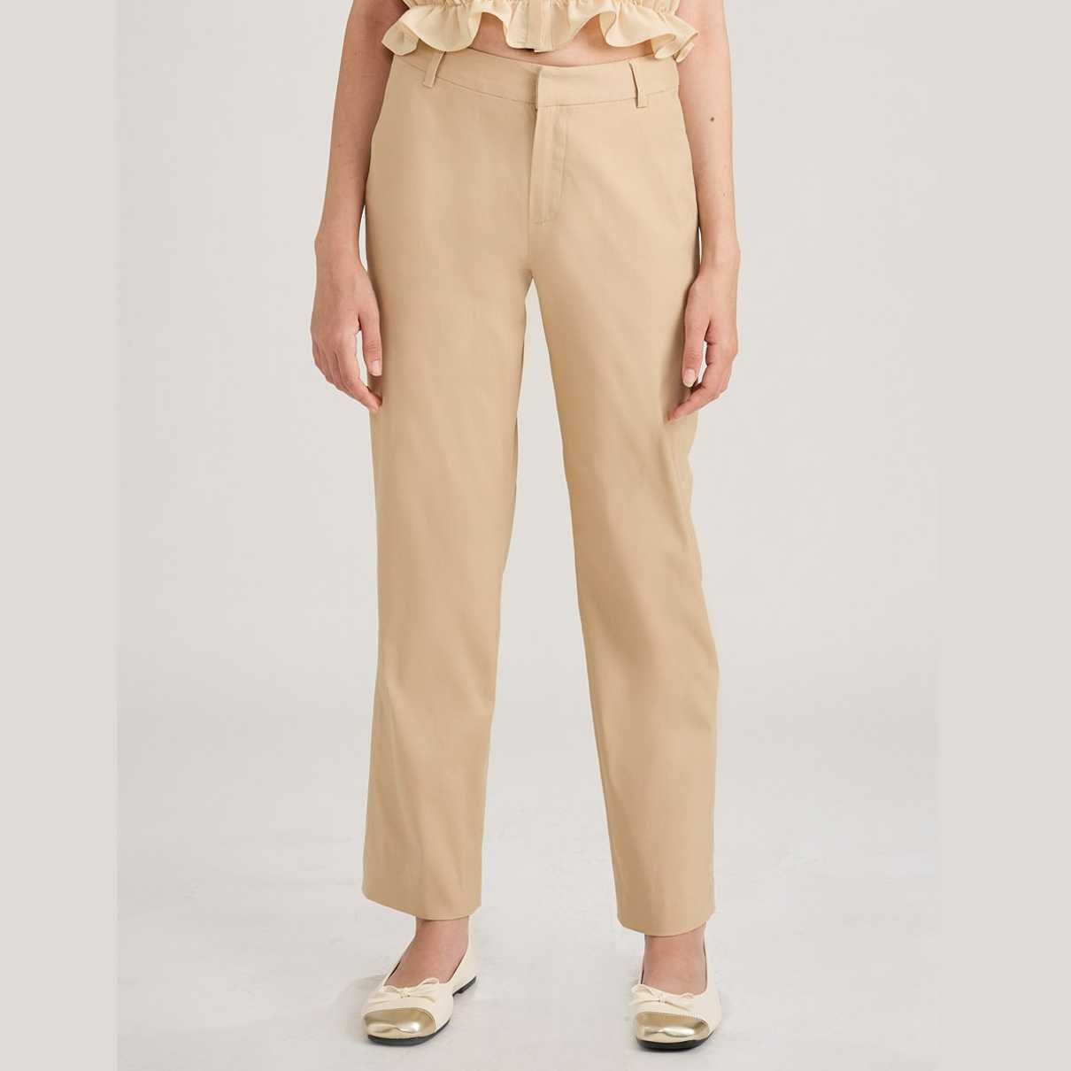 P566-Cotton สเปนเด็กซ์-กากี