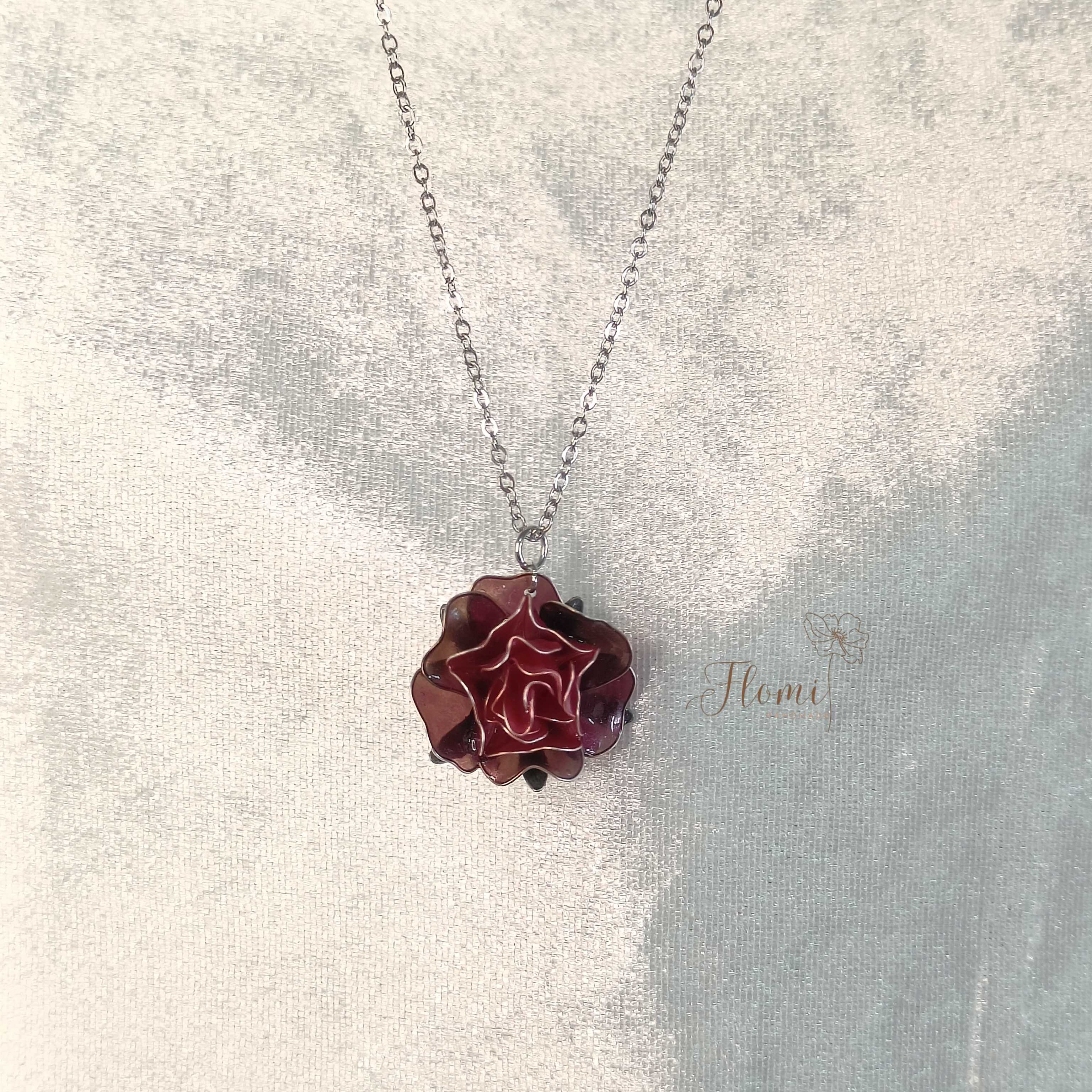 Rose Necklace (Red)