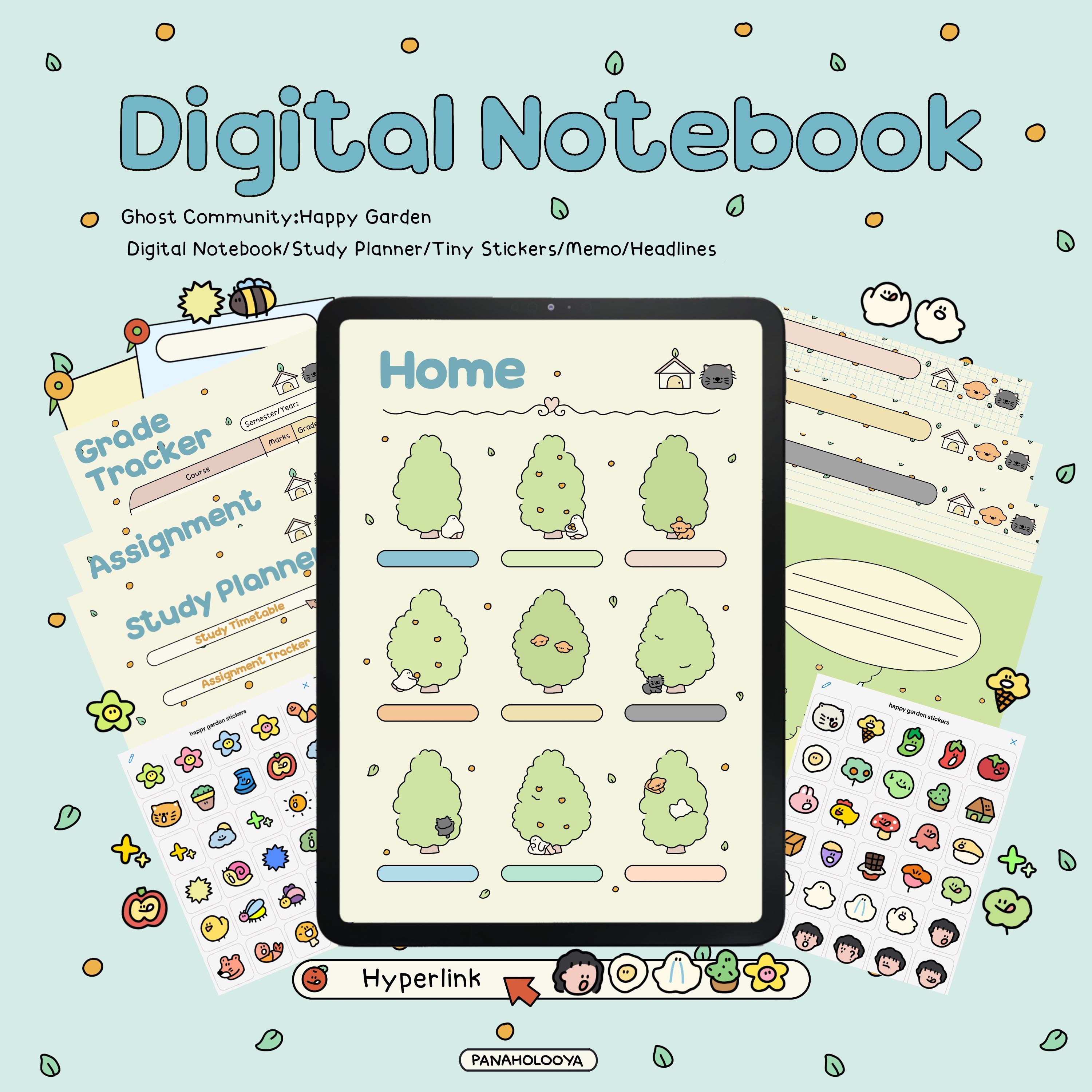 Happy Garden Digital Notebook
