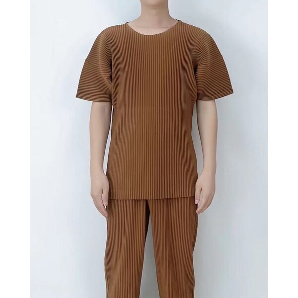 UNISEX 2MUAY รุ่น GM0551 เสื้ออัดพลีท THICK ROUND NECK PLEATED TOP 6 สี FREE SIZE