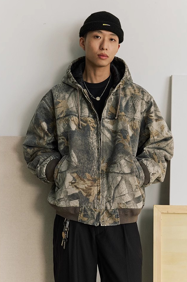 NOFAITH Washed Camouflage Hoodie