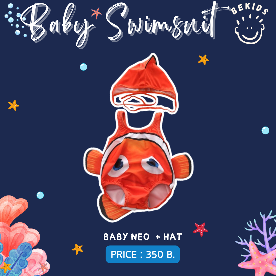 Baby Orange Nemo+Hat (ชุดว่ายน้ำ)