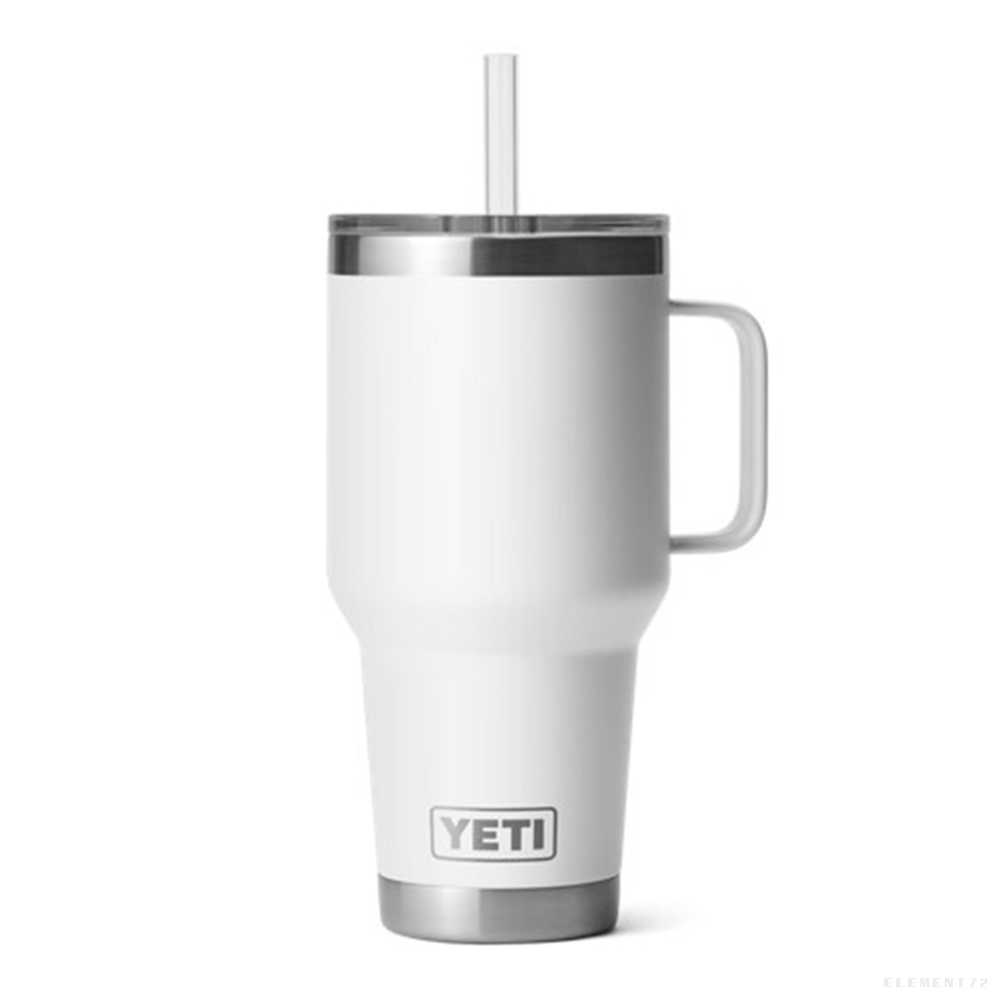 YETI แก้วเยติ เก็บความเย็น รุ่น RAMBLER 35 OZ MUG WITH STRAW LID WHITE