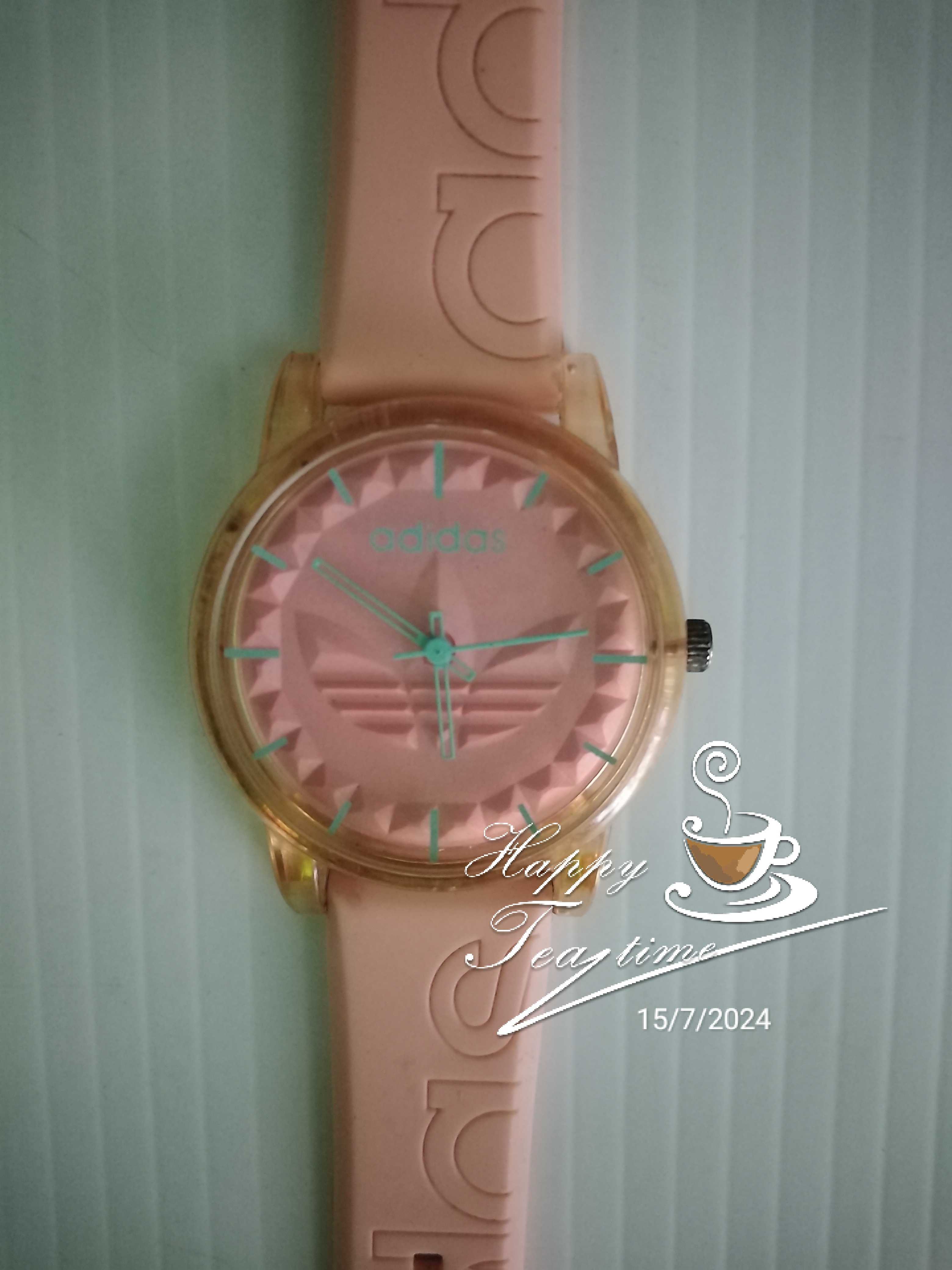 นาฬิกาแฟชั่น Adidas so cute สีพาสเทล สายซิลิโคลน หน้าปัดใส ขนาด 40 มิล.