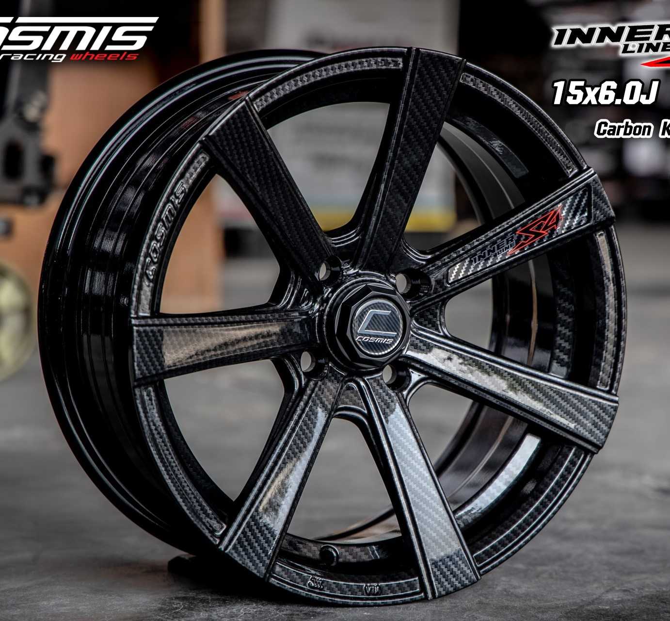 แม็กซ์ INNERLINE.S4(YA9957) 15X6.5 4X100 ET30 CB.67.1 KEVLA (สีเคฟล่าทั้งวง)Custom