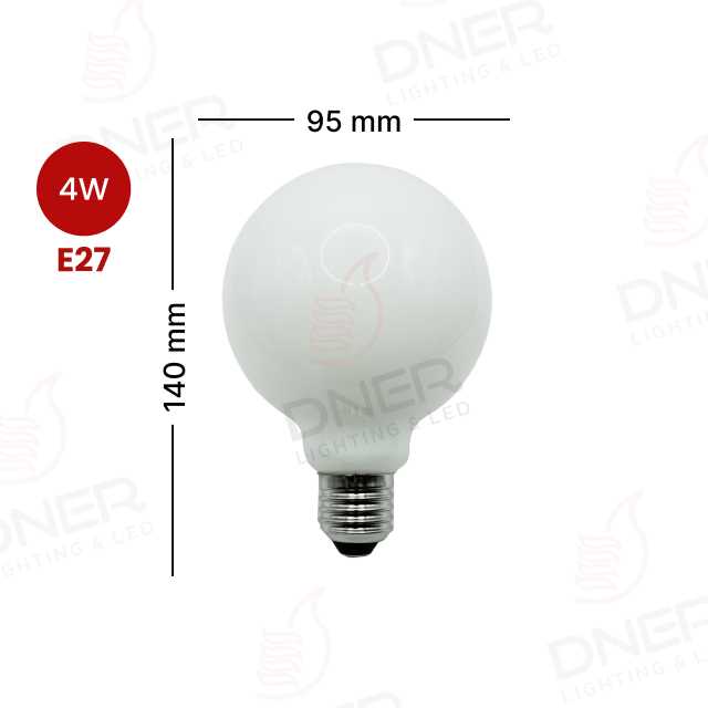 LED DN3B022 G95 แก้วสีขาวนม