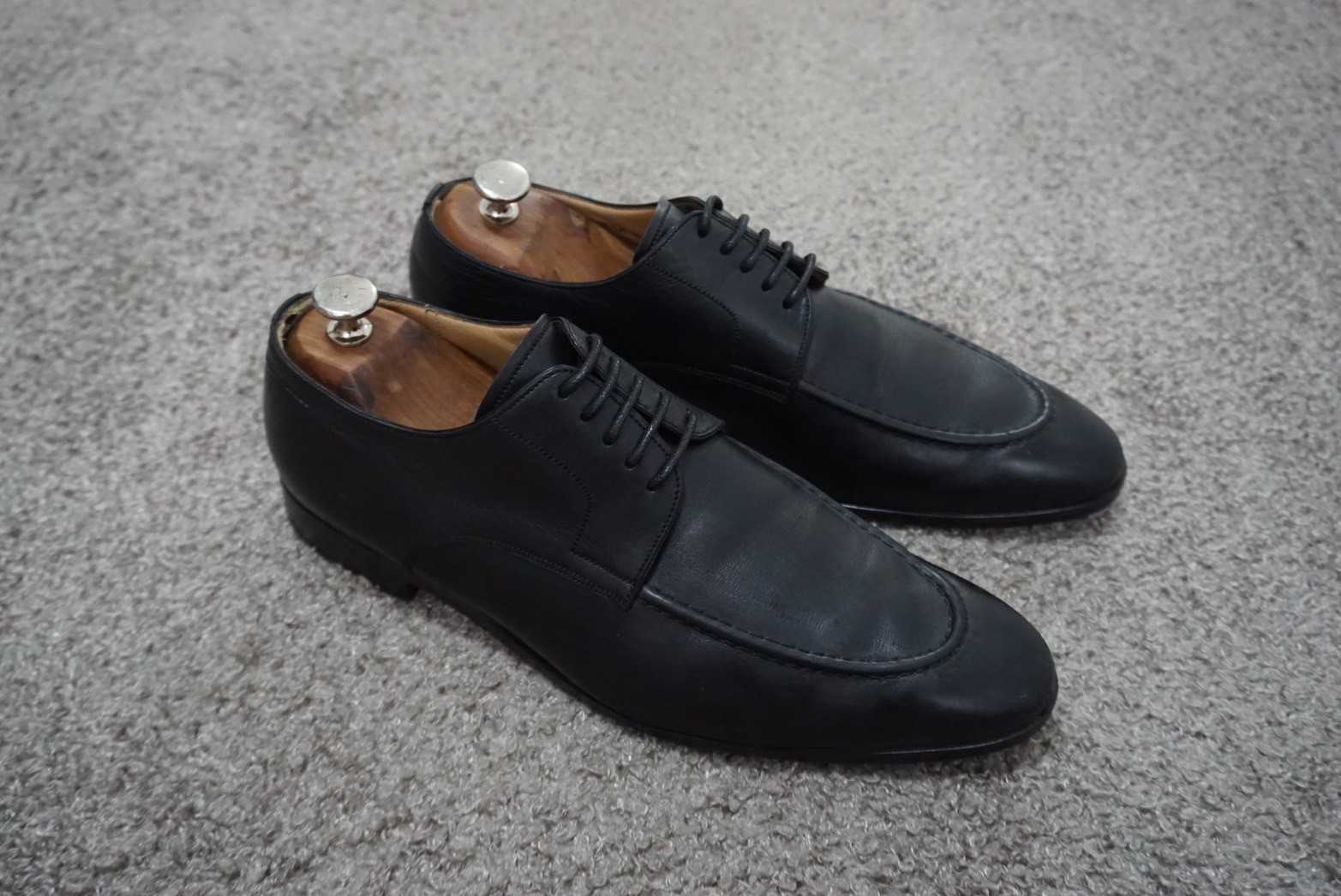 BALLY DERBY BLACK LEATHER  Size 9
