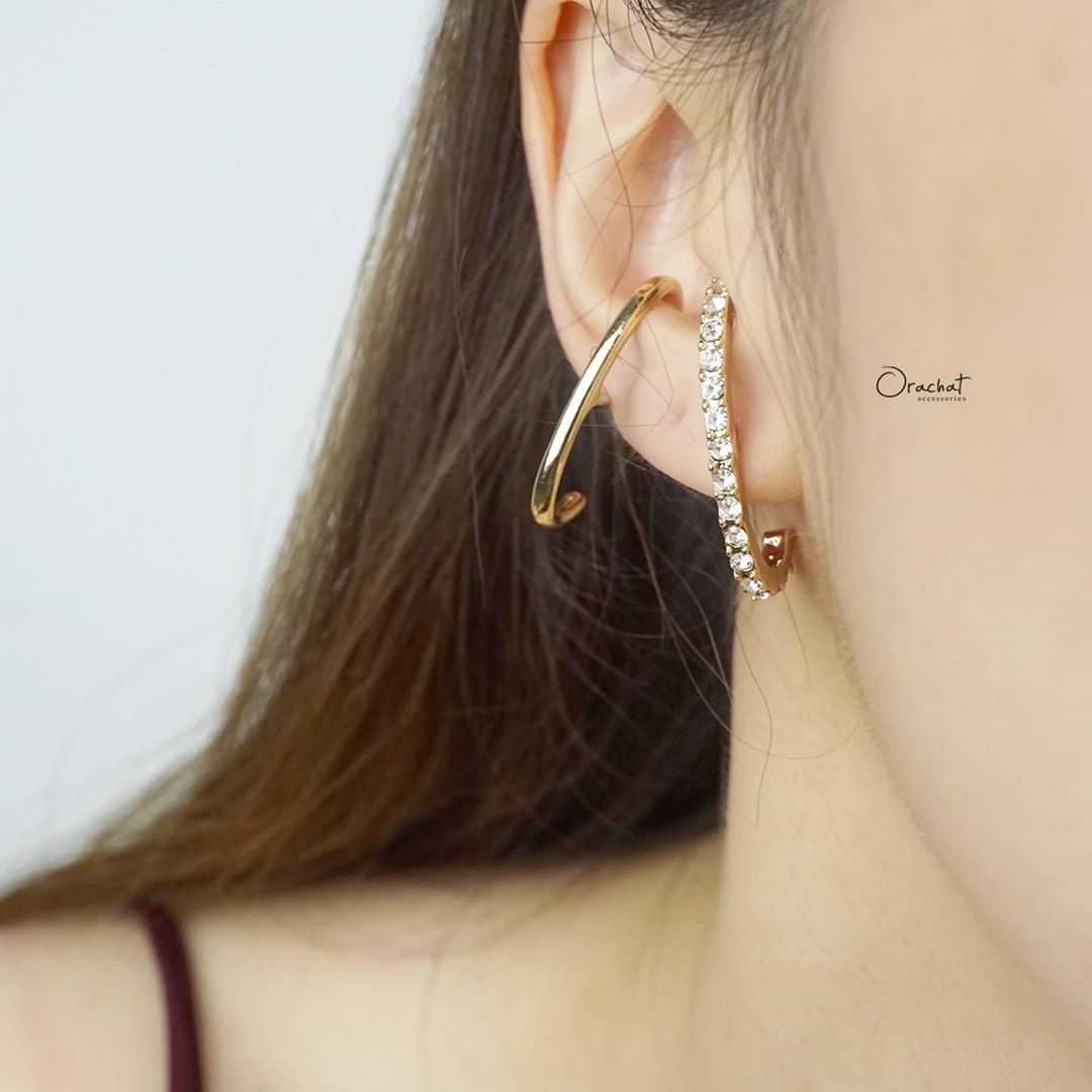 💢Clearance💢 Golden charm SL ear cuff set. (ต่างหูทรง ear cuff 3 ชิ้น)