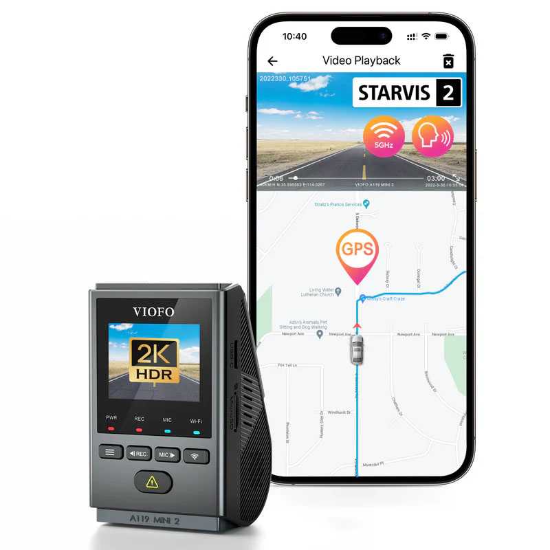 VIOFO A119 MINI 2 กล้องติดรถยนต์ Wi-Fi GPS 2K 60FPS