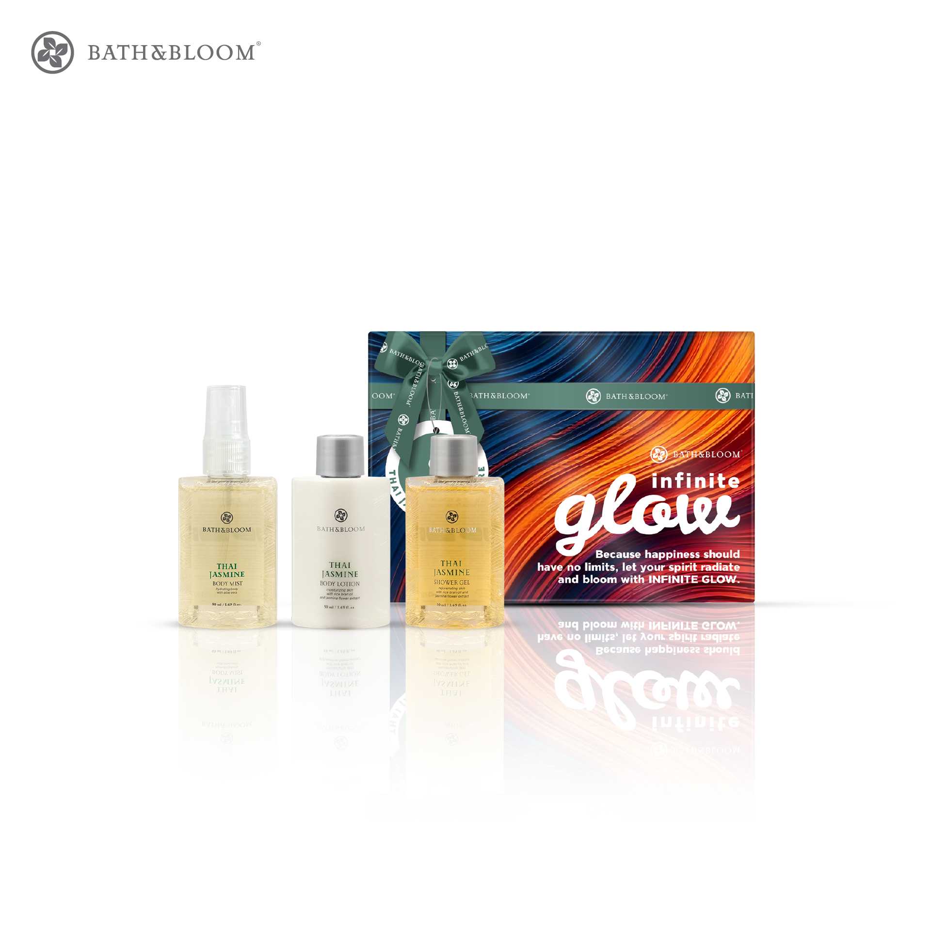 BATH & BLOOM INFINITE GLOW – THAI JASMINE SET ชุดของขวัญบำรุงผิวกาย INFINITE GLOW กลิ่นดอกมะลิไทย
