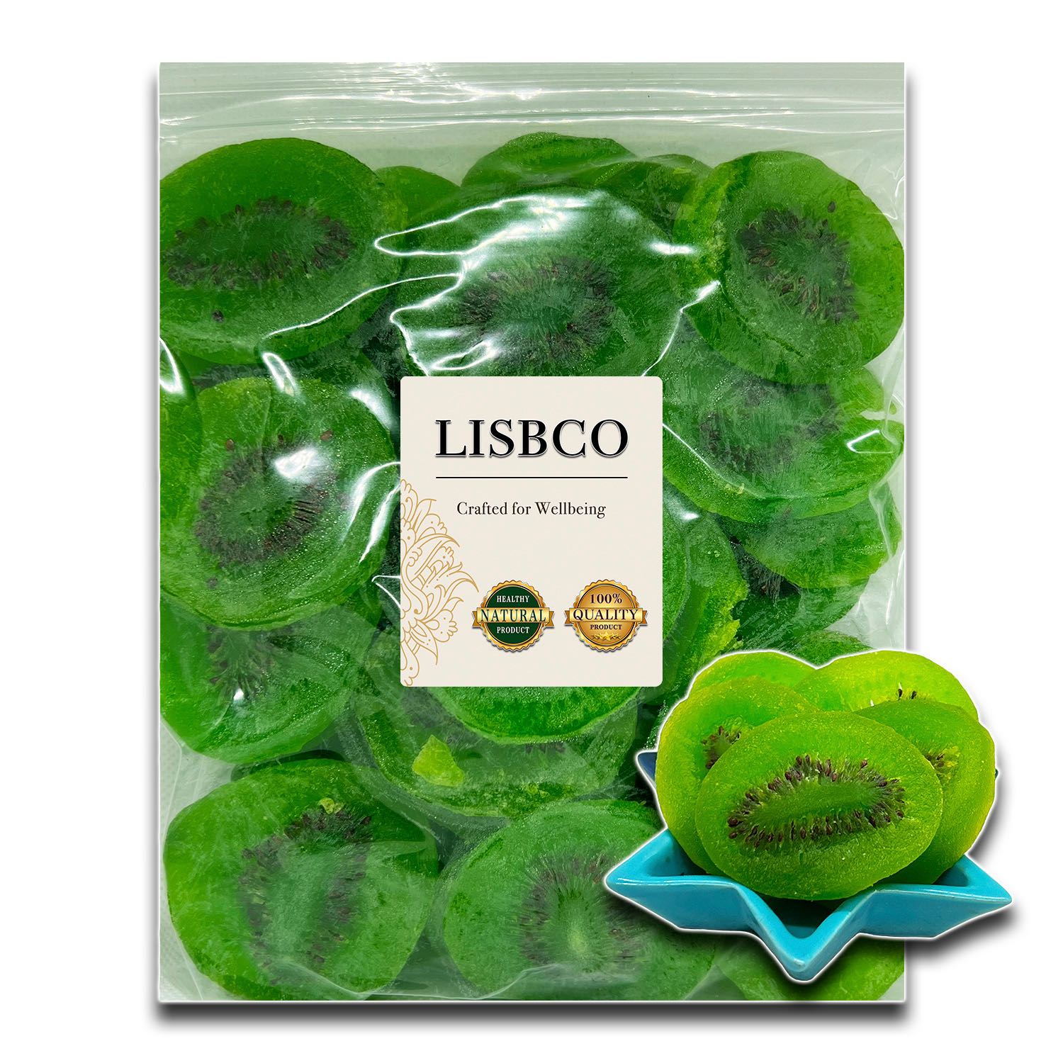 กีวี อบแห้ง Kiwi Sliced Dried Kiwi Grade AA+ หั่นแว่น เนื้อเหนียวหนึบ หวานอมเปรี้ยว ผลไม้อบแห้ง