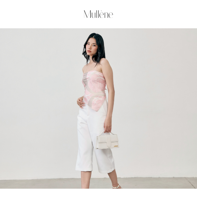 [Mullène] Bloom Scarf / CHAMPAGNE PINK