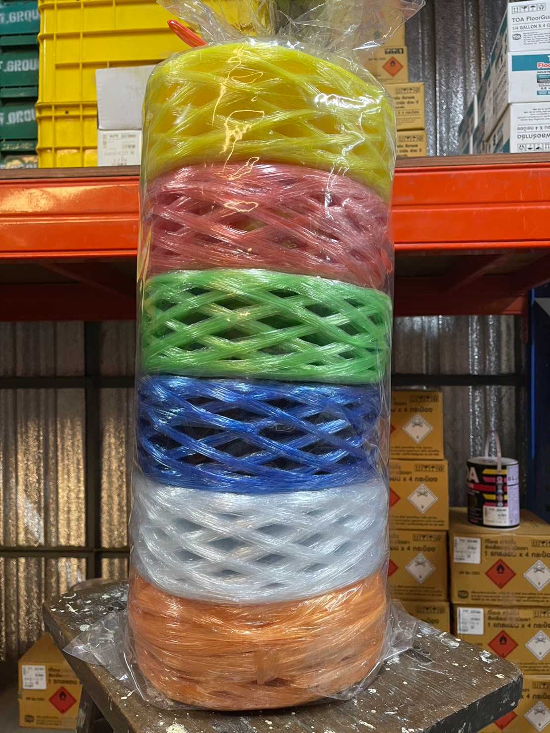 เชือกฟาง เกรด A คละสี แบ่งขาย และ ยกแถว