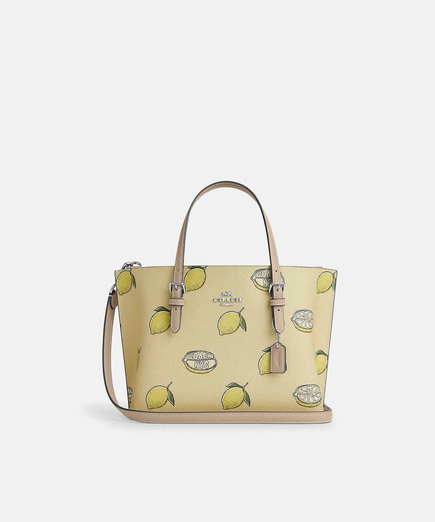 COACH MOLLIE TOTE BAG 25 WITH LEMON PRINT CAL78 SVXUC