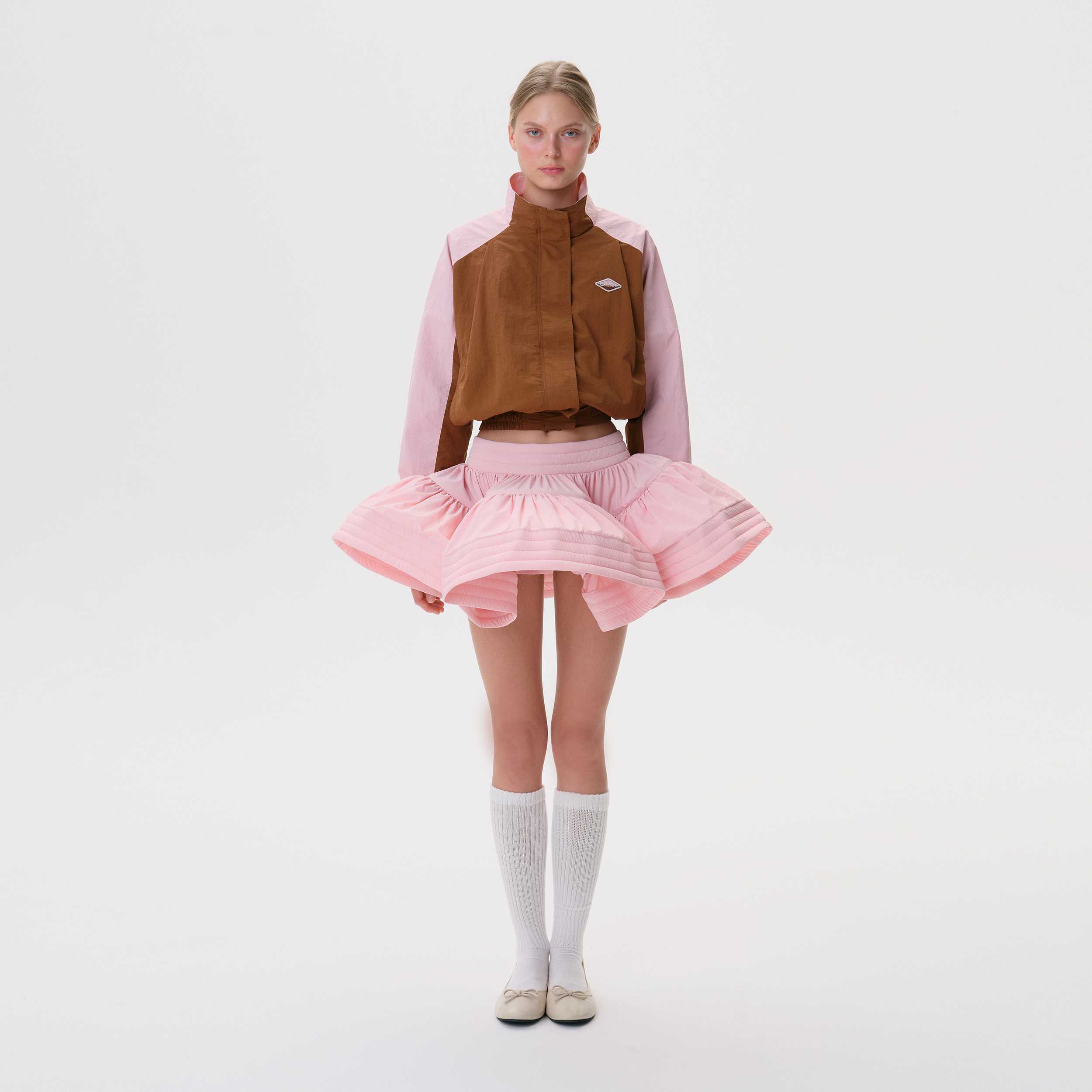 VOLUME SKIRT NYLON (PINK)
