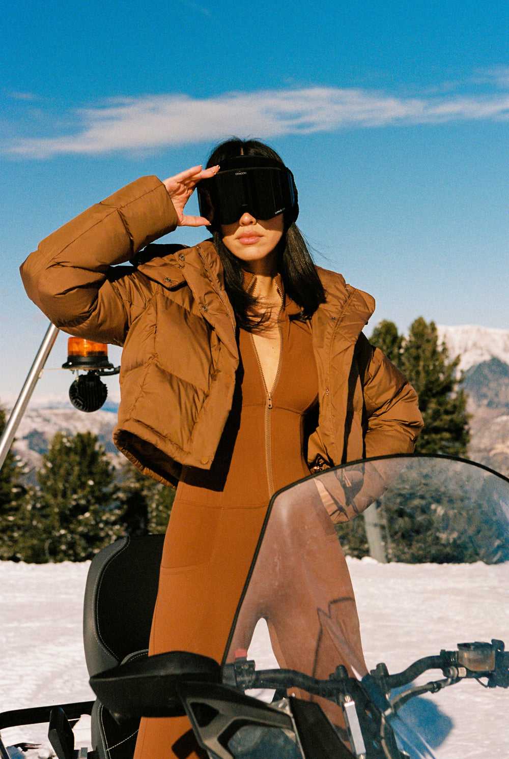 WISKII Cropped Convert Down Jacket - Roasted Cocoa