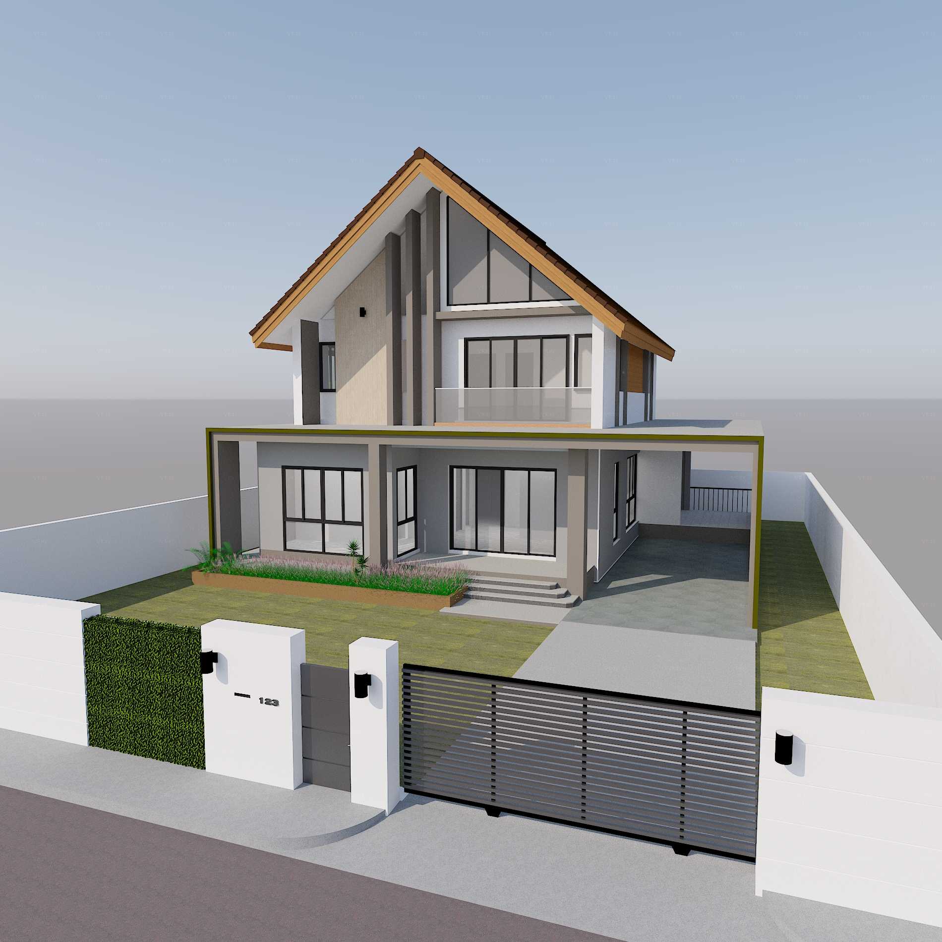 แบบบ้านนอร์ดิก2ชั้น 4ห้องนอน3ห้องน้ำ