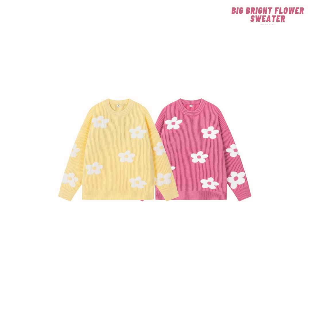 Jeera168 | Big bright flower Sweater (พรีออเดอร์)