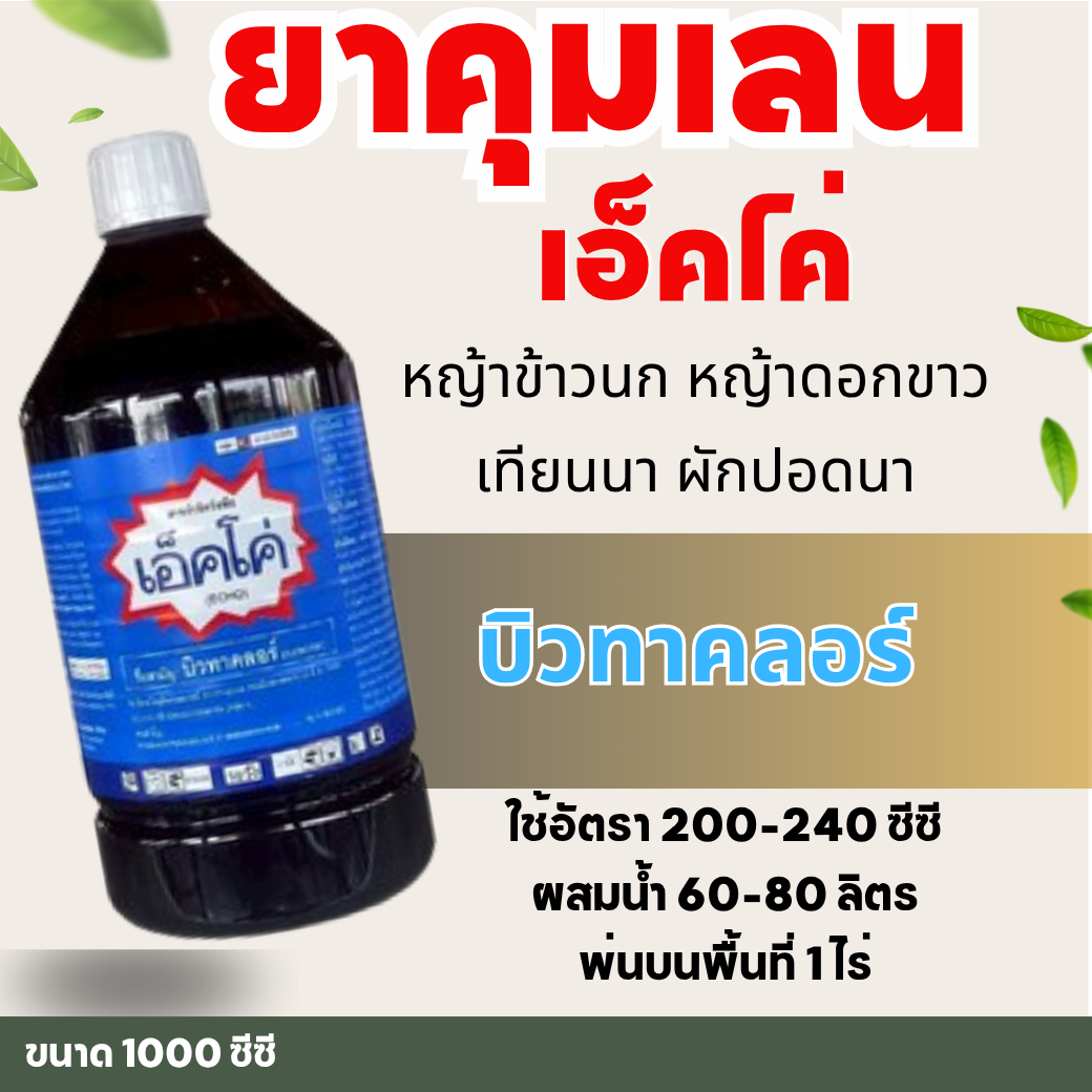 เอ็คโค่ (บิวทาคลอร์) ขนาด 1 ลิตร คุมเลน  คุมเปียก 0-4 วัน ข้าวไม่หงิก ไม่แดง ไม่อาน