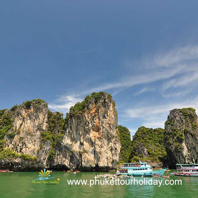 ทัวร์อ่าวพังงาพายเรือแคนนู ด้วยเรือใหญ่