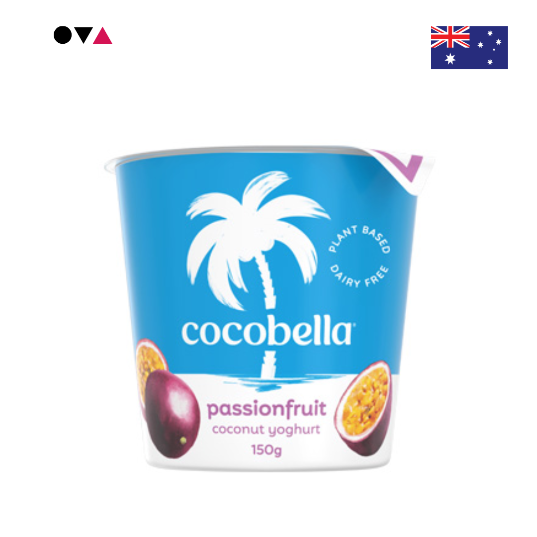 Cocobella coconut yoghurt Passionfruit 150g โยเกิร์ตมะพร้าวแสนอร่อย รสเสาวรส