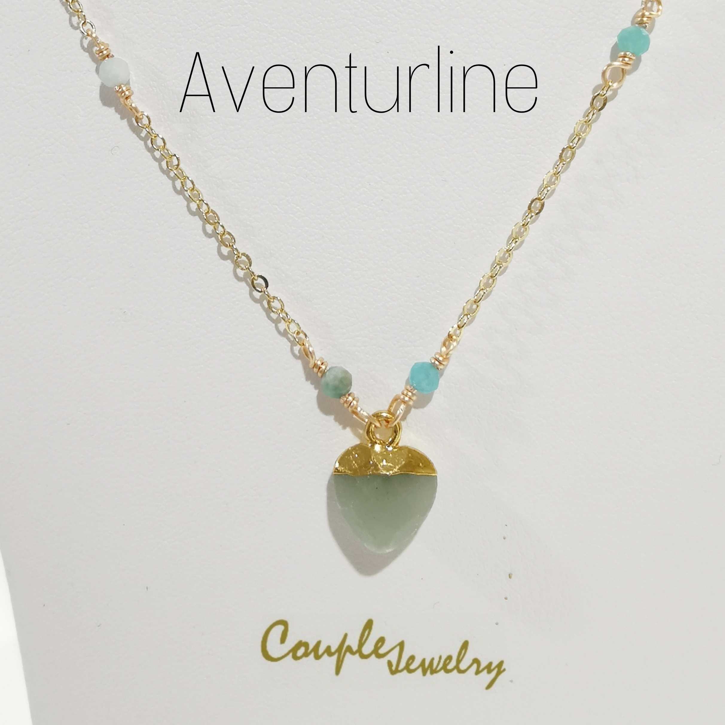 Mini​ heart​ necklace(Aventurline)​