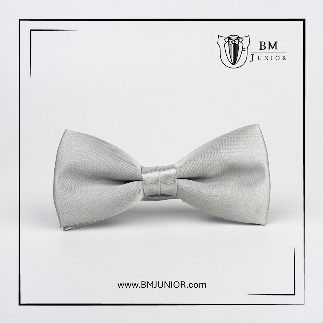 หูกระต่ายสำเร็จรูป สีเทาเงิน | Silver Grey Bowtie