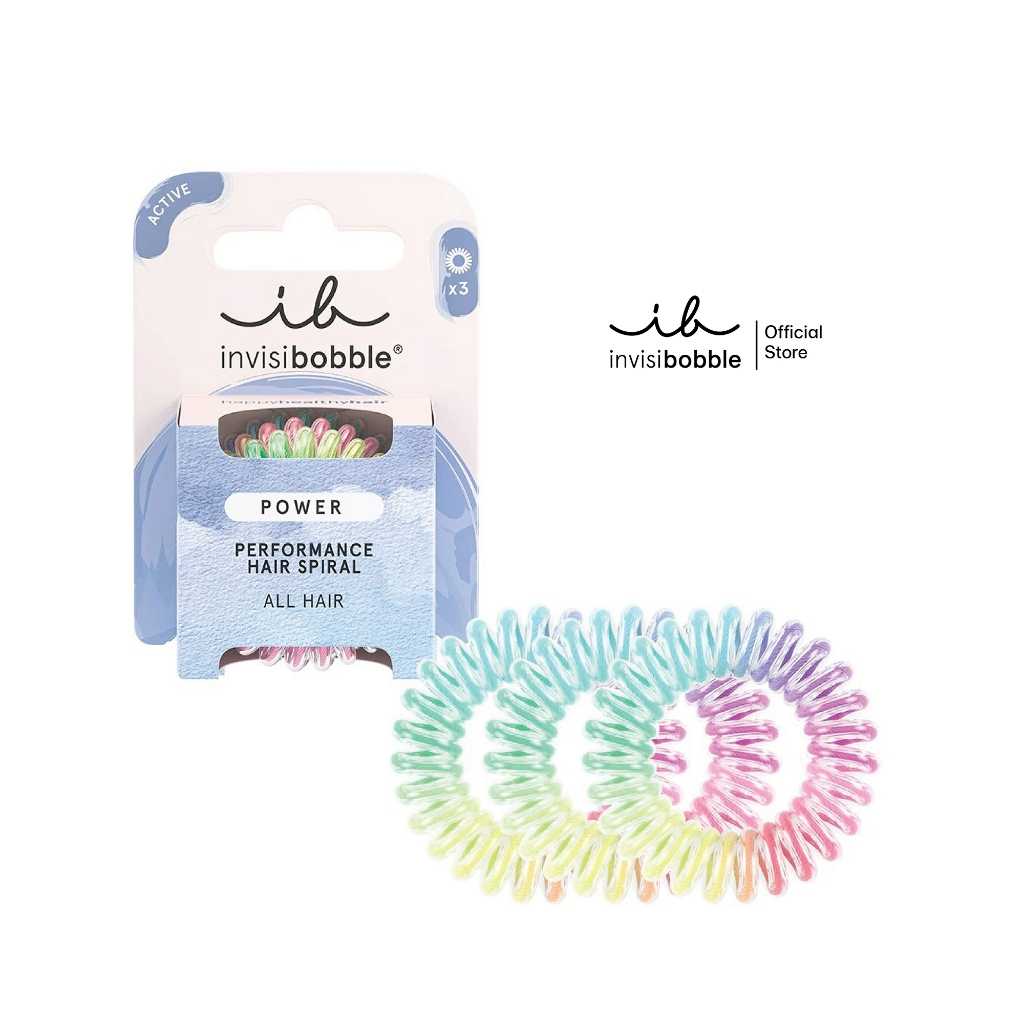 invisibobble ยางรัดผม ผมหนา ผมไม่เป็นรอย รุ่น Power สี Magic Rainbow (1 กล่องบรรจุ 3 ชิ้น)