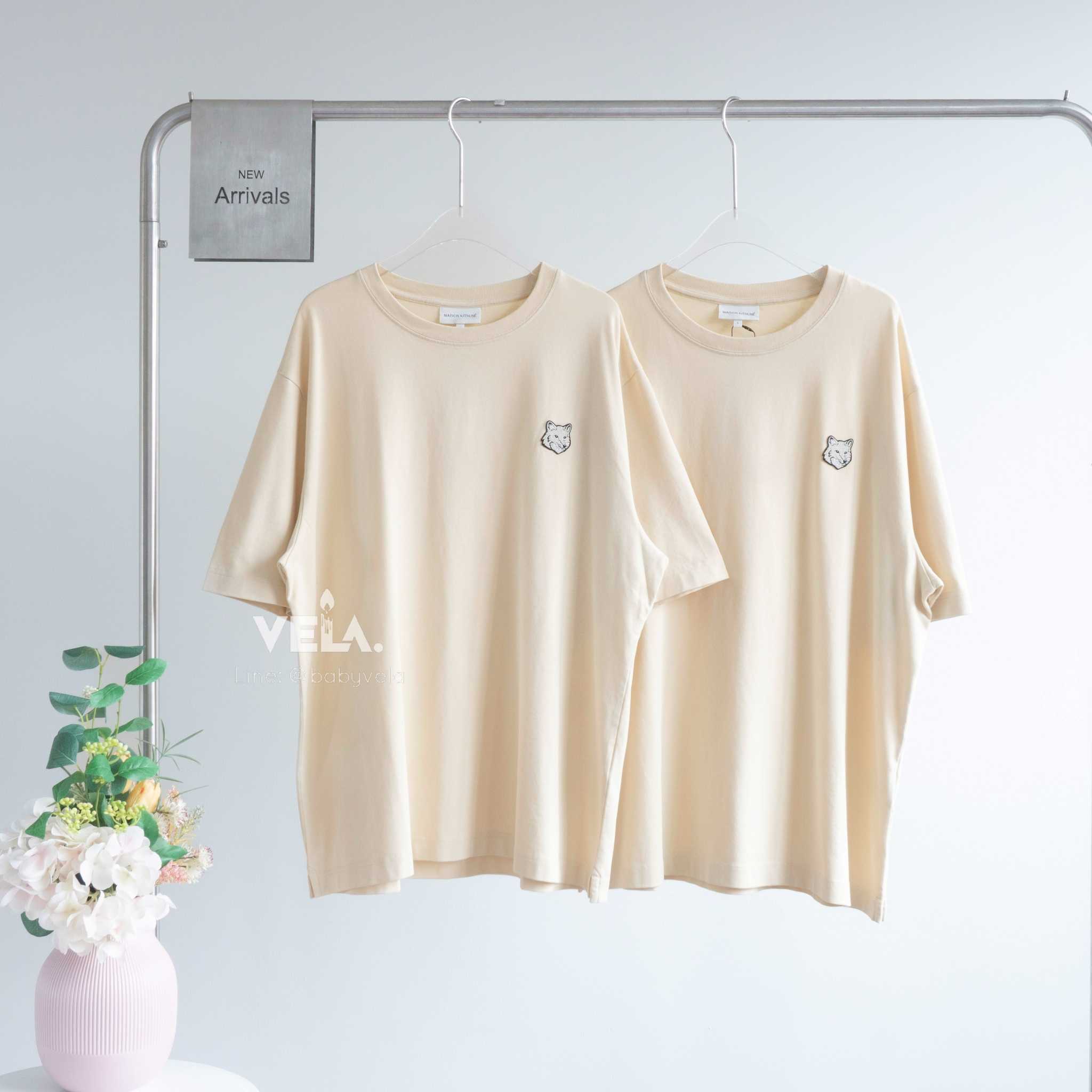 Maison Kitsuné Bold Fox Head Patch Oversize T-Shirt (Paper)