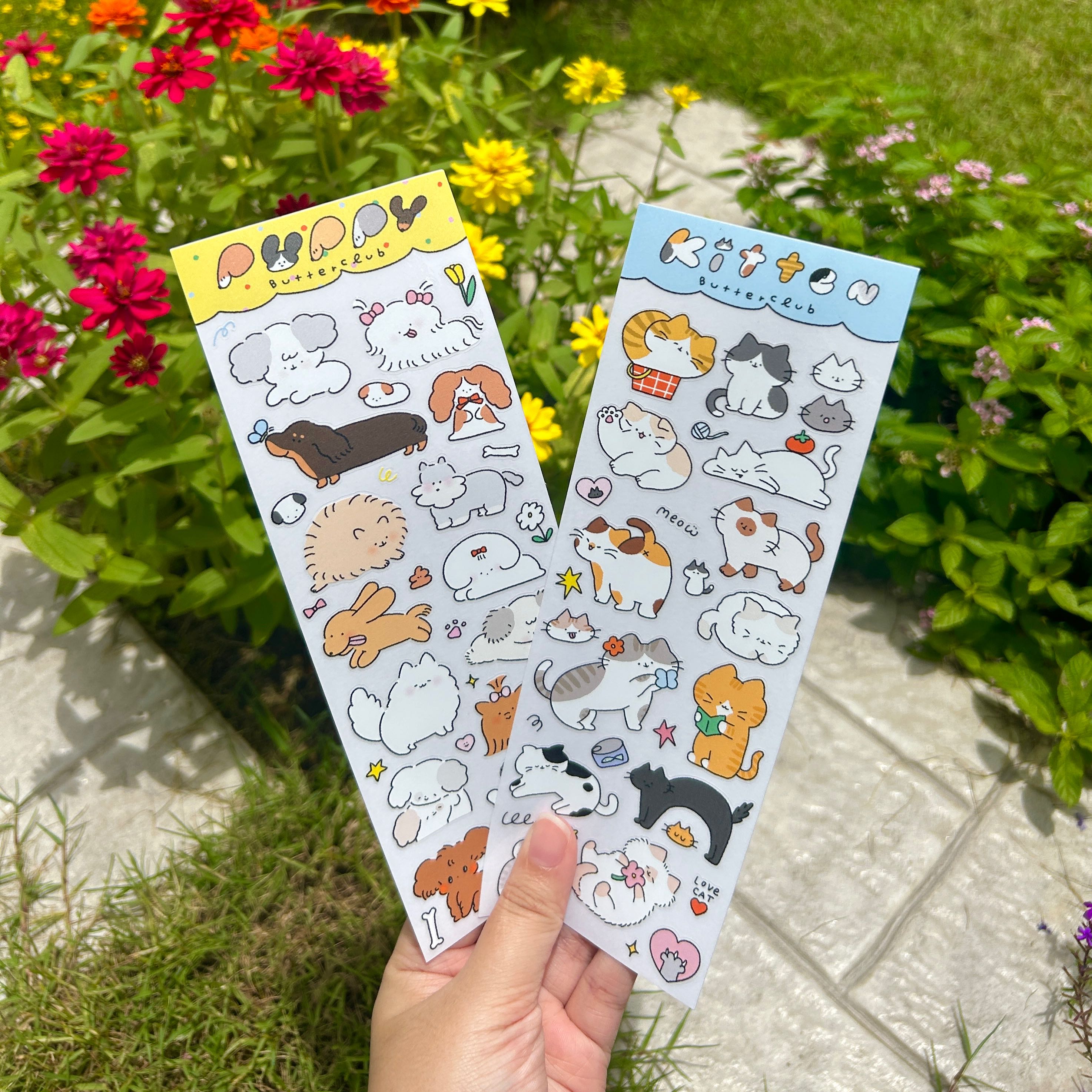 puppy and kitten sticker