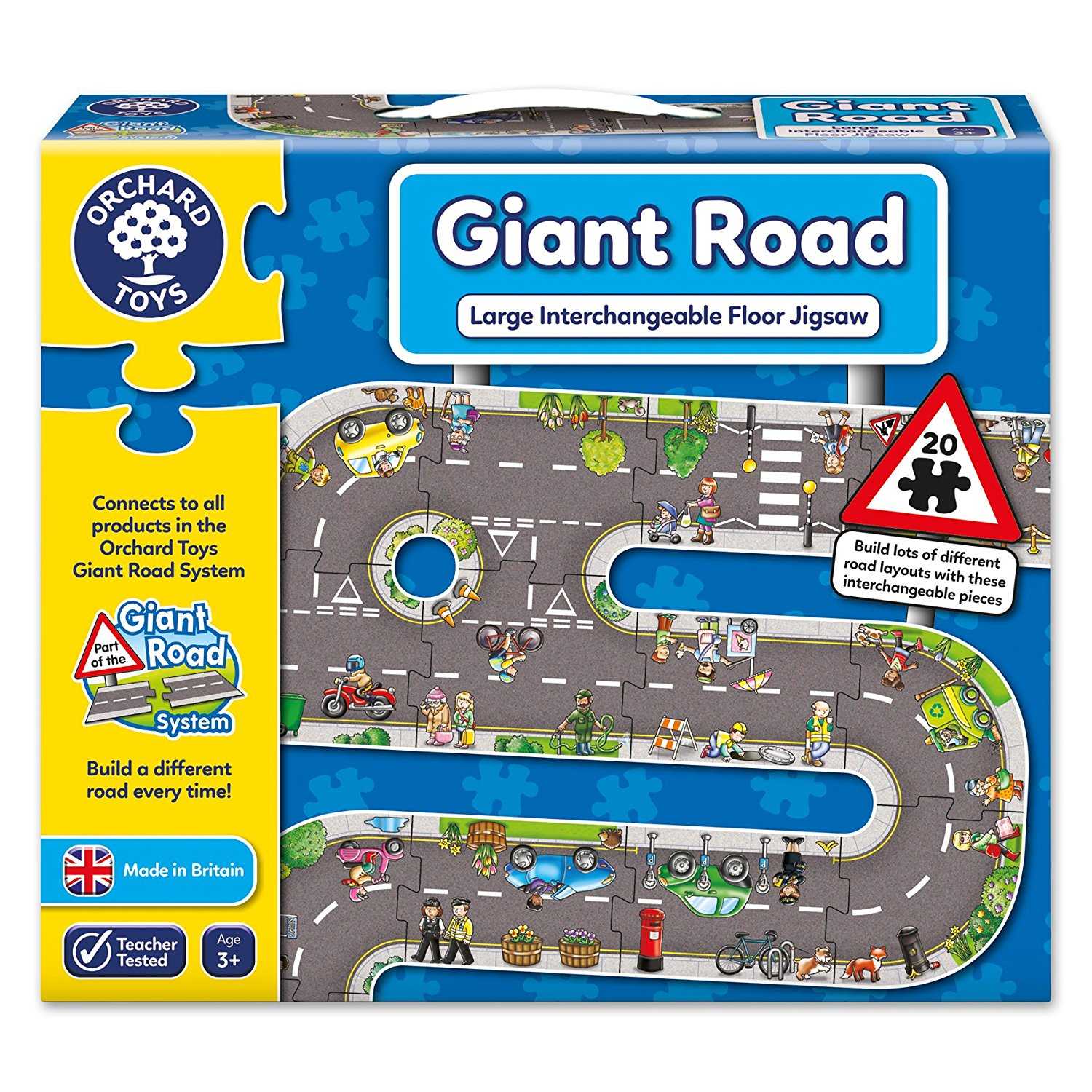 ORCHARD TOYS, Giant Road Jigsaw จิ๊กซอว์ถนนขนาดใหญ่ สำหรับ 3 ปี+ ลิขสิทธิ์แท้ นำเข้าจากอังกฤษ