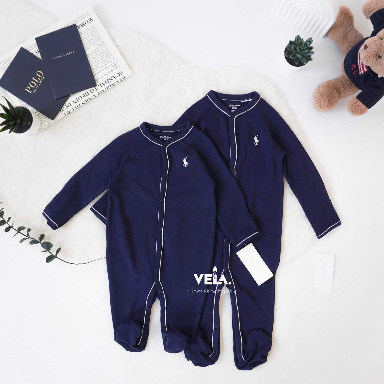 Cotton Jersey Footed Coverall (Refined Navy)