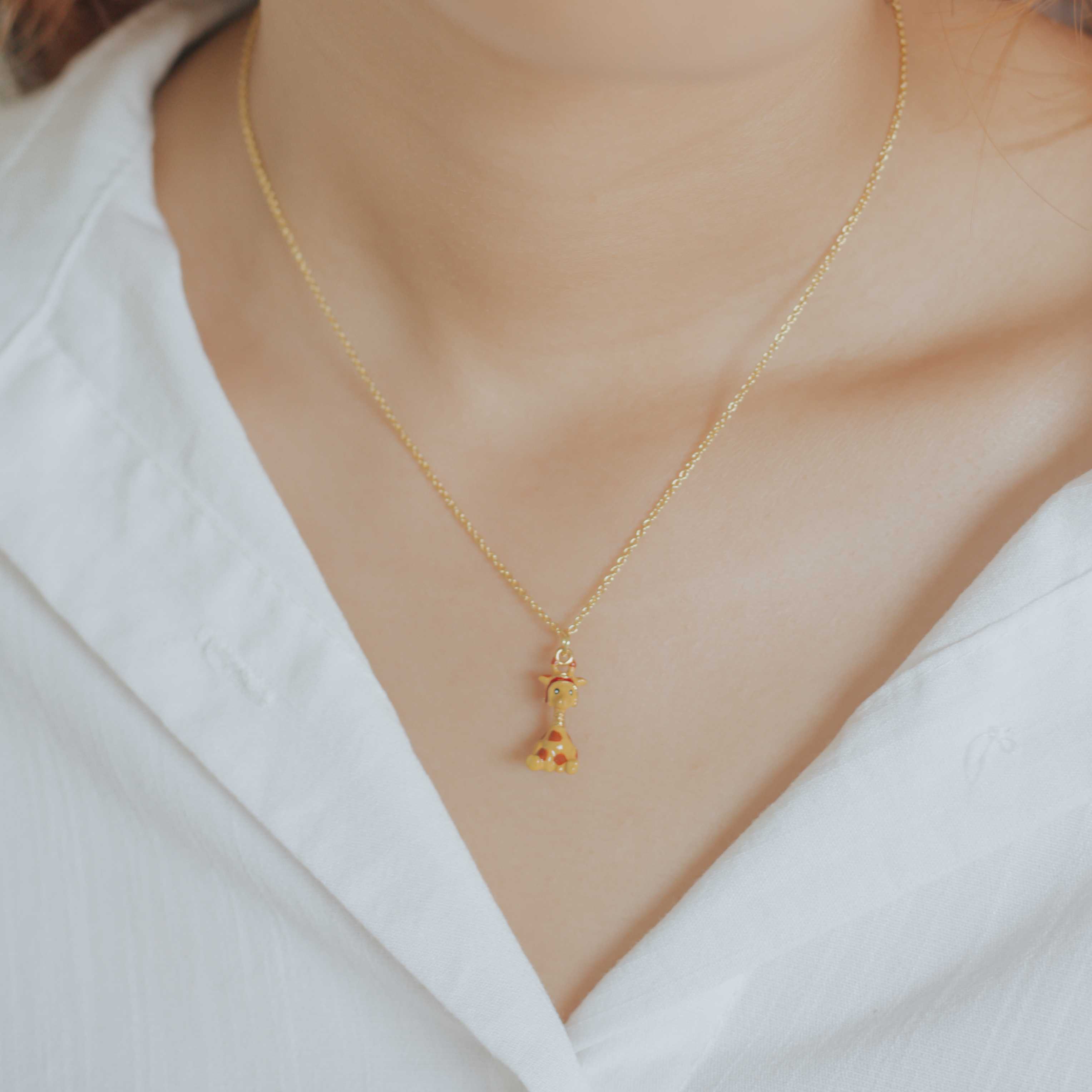 Tales of the tiny word Necklace/สร้อยคอจี้รูปยีราฟ