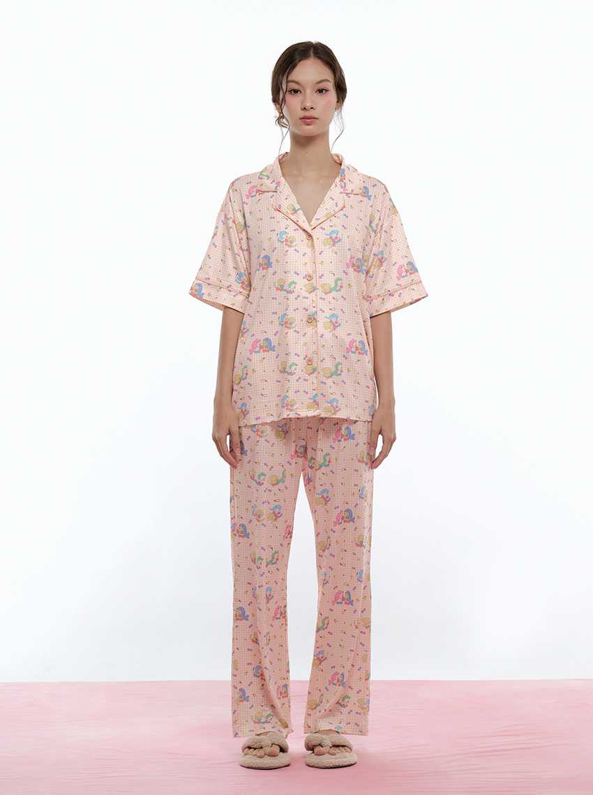 Sabina เซ็ตชุดนอน เสื้อแขนสั้น กางเกงขายาว รหัส SVG25012