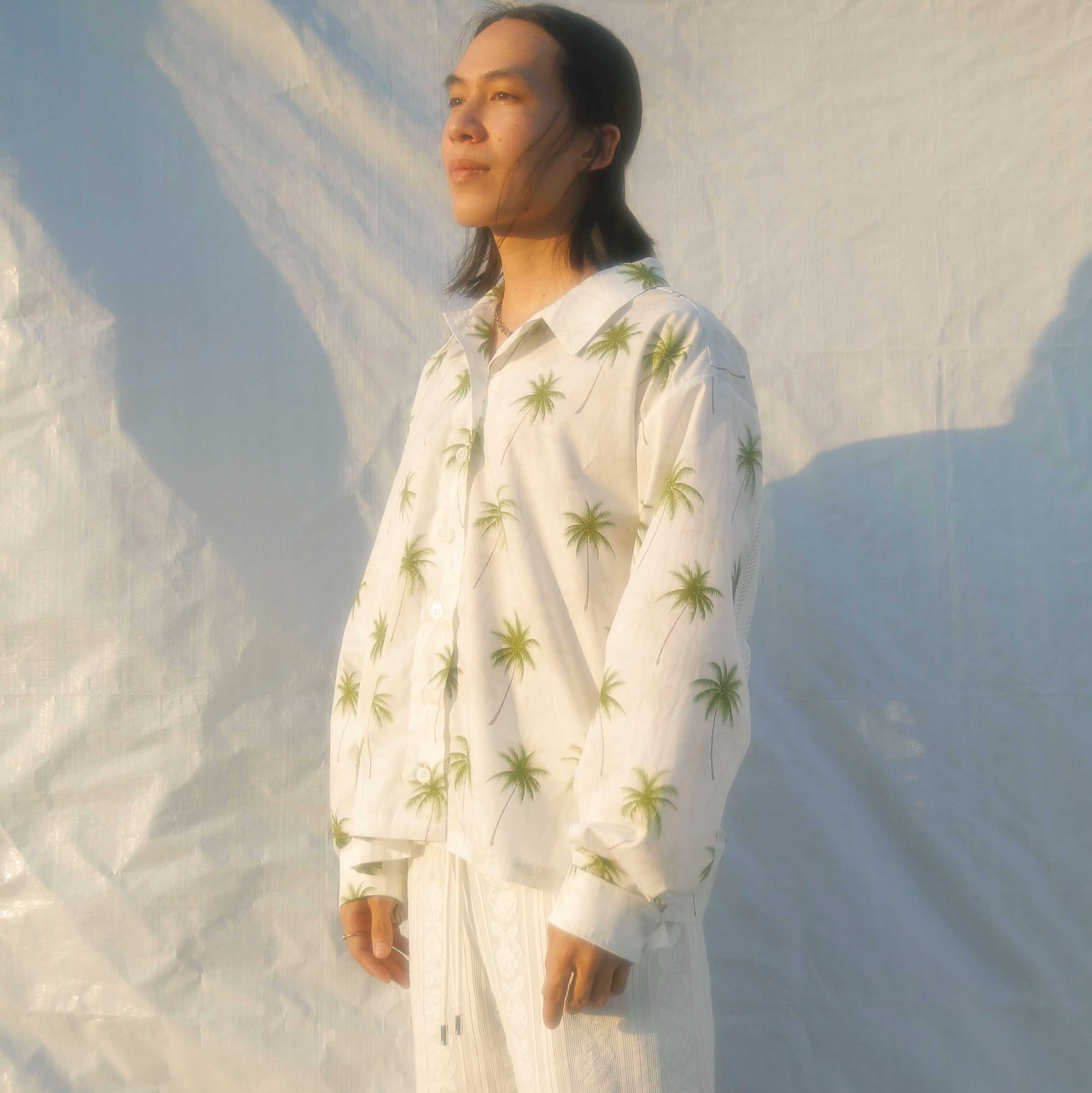 Rotsaniyom Palm tree cotton shirt