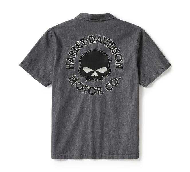 Harley-Davidson Willie G Skull Denim Shirt