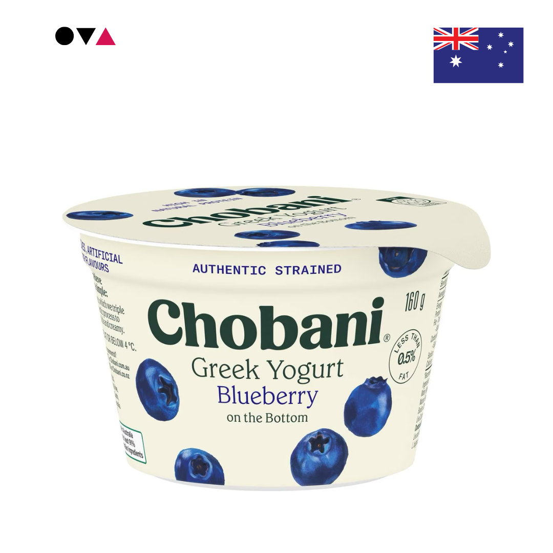 Chobani Greek Yogurt Blueberry 160g กรีก โยเกิร์ต รสบลูเบอร์รี่ จากออสเตรเลีย