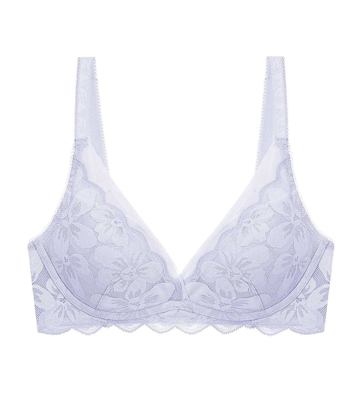 NEW Triumph 10225974 Aqua Moon Flower HU DV 01 00AT เสื้อชั้นในไม่มีโครง สีเทา