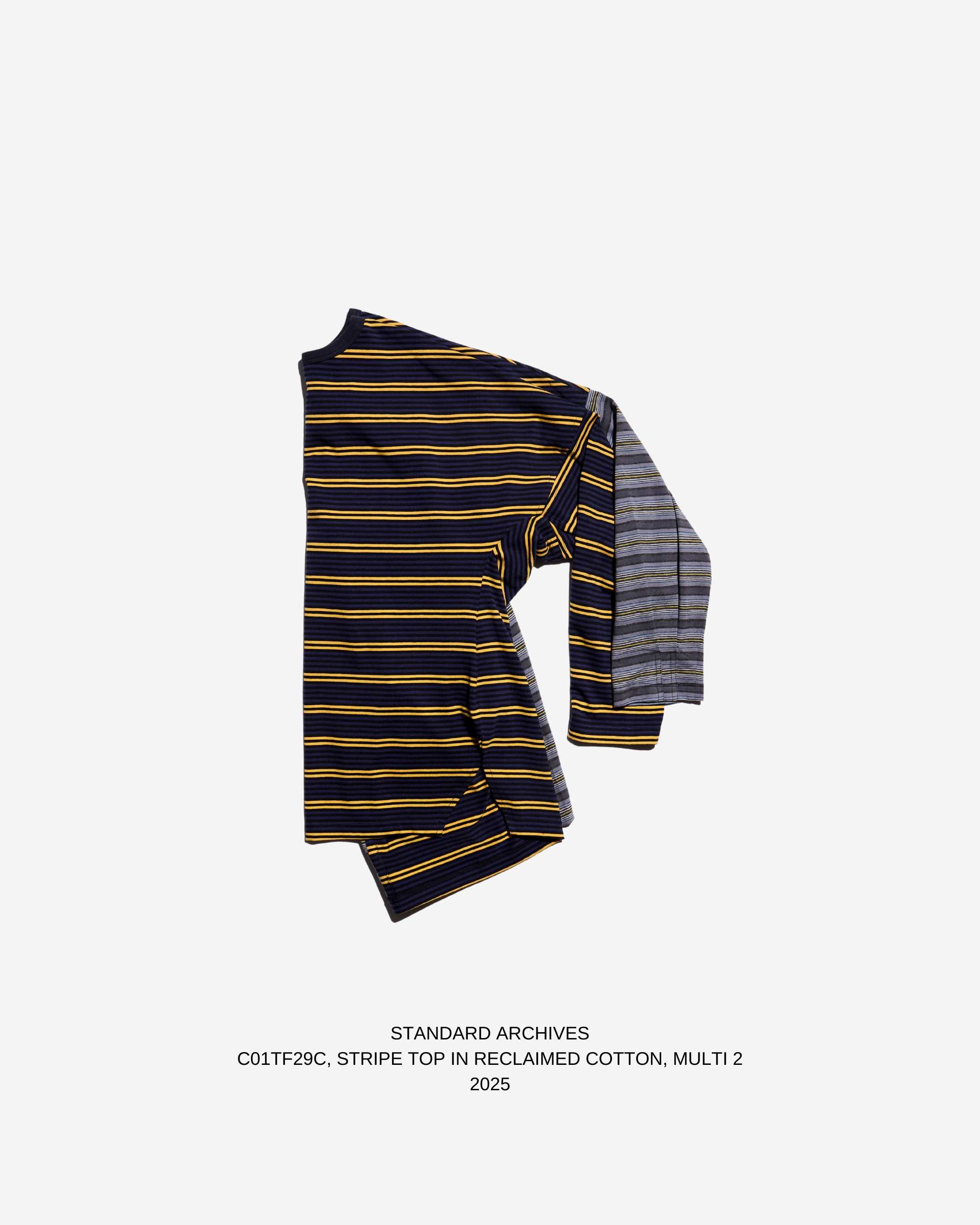 C01TF29C,STRIPE TOP IN RECLAIMED COTTON,MULTI