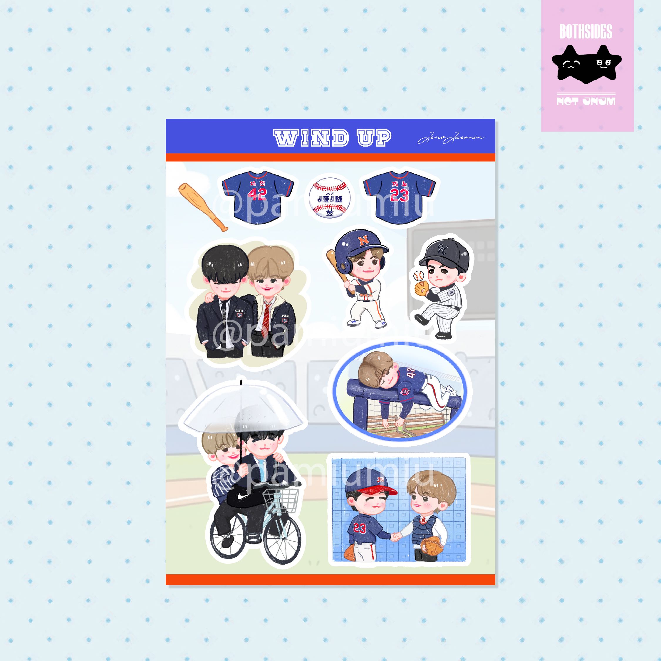 Sticker Sheet ⚾️ JNJM Windup (A6)