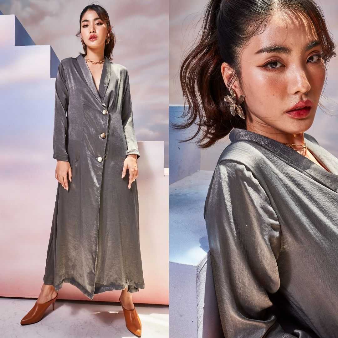 Maxi Audrey Satin แม็กซี่เดรสผ้าซาติน